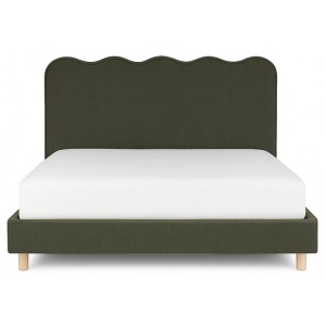 PAT 160X200CM, ARTIM MEBLE, CU SPATIU DE DEPOZITARE, REALIZAT DIN TEXTIL VERDE, STIL MODERN - Img 4
