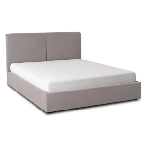 PAT 160X200CM, ARTIM MEBLE, CU SPATIU DE DEPOZITARE, REALIZAT DIN TEXTIL GRI, STIL MODERN - Img 2