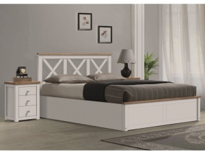PAT DIN LEMN SI MDF 160 DE CULOARE ALB MODEL NOU