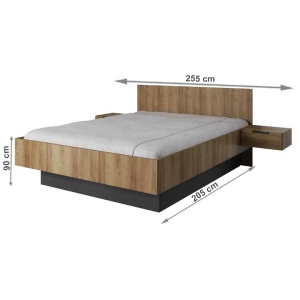 PAT DUBLU CU NOPTIERE 160x200 MANNO STIL MODERN TK - Img 3