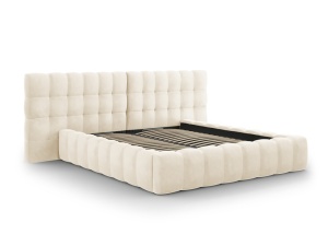 PAT EXCLUSIVIST 200X200CM, CU LADA DEPOZITARE, DIN CATIFEA BEIGE, ARTIM GROUP SELECTION