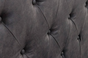 PAT KENSINGTON 180X200CM, PICIOARE DIN LEMN SI MICROFIBRA FINA, COD 41413, CULOARE GRI INCHIS - Img 3