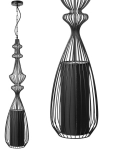 PENDUL AGRA A APP034-1CP, 20x90 cm, NEGRU, DIN OTEL SI METAL DE INALTA CALITATE, STIL MODERN, TU