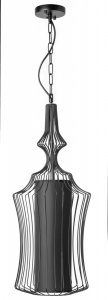 PENDUL AGRA C APP036-1CP, 24x60 cm, NEGRU, DIN OTEL SI METAL DE INALTA CALITATE, STIL MODERN, TU - Img 2