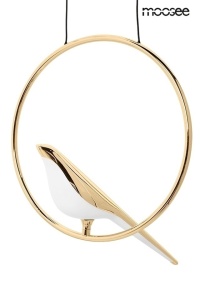 PENDUL BIRD, AURIU, CONFECTIONATA DIN ACRIL SI METAL, STIL MODERN - Img 2