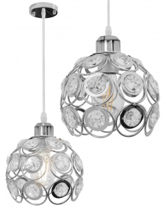 PENDUL CRYSTAL SILVER APP208, 20x20 cm, ARGINTIU, DIN METAL, STIL MODERN, TU