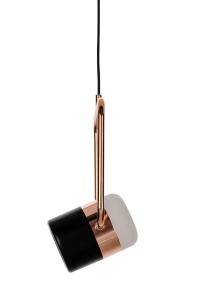 PENDUL CU LED-URI BLINK 1, CUPRU/NEGRU, DIN ALUMINIU SI PLASTIC OPAL, STIL MODERN, B2 - Img 3