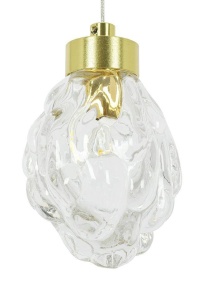 PENDUL FLASH, AURIU SI TRANSPARENT, DIN METAL SI STICLA, STIL MODERN, B2
