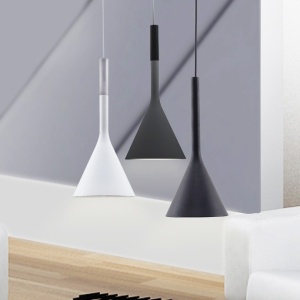PENDUL FLAT A, FLAT BLACK, 25x123 cm, NEGRU, DIN ALUMINIU DE INALTA CALITATE, STIL MODERN, TU - Img 8