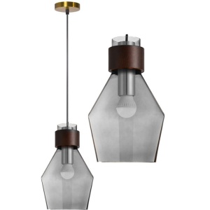 PENDUL GREY GLASS APP434-1CP, 17X33 cm, MARO/GRI FUMURIU, DIN STICLA SI METAL, STIL MODERN, TU