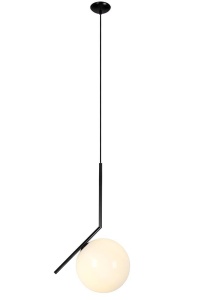 PENDUL HALM 20, DIN METAL SI STICLA, NEGRU/ALB, STIL MODERN, B2 - Img 3