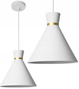 PENDUL KONA WHITE APP092-1CP, 20x120 cm, ALB SI AURIU, DIN METAL, STIL MODERN, TU