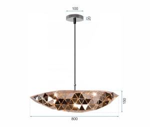 PENDUL MIRROR APP497-1CP, 80x15 cm, ROZ AURIU SI NEGRU, DIN METAL, STIL MODERN, TU - Img 8