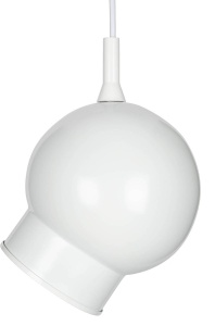 PENDUL OJO LONG, ALB, DIN METAL, STIL MODERN - Img 3