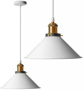 PENDUL PORTO WHITE, ALB, 26x100 cm, DIN METAL, STIL MODERN, TU