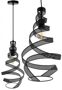PENDUL RIBBON LH2063, 23x41/64 cm, NEGRU, DIN OTEL SI METAL DE INALTA CALITATE, STIL MODERN, TU