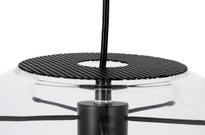 PENDUL SANDRA 20, NEGRU/TRANSPARENT, DIN METAL SI STICLA, STIL MODERN, B2 - Img 2