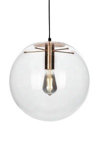 PENDUL SANDRA 35, CUPRU/TRANSPARENT, DIN METAL SI STICLA, STIL MODERN, B2