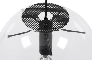PENDUL SANDRA 35, NEGRU/TRANSPARENT, DIN METAL SI STICLA, STIL MODERN - Img 2