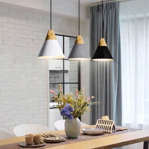 PENDUL SCANDI A APP056, 25x126 cm, NEGRU, DIN ALUMINIU SI LEMN, STIL MODERN, TU - Img 5