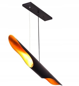 PENDUL TUBA BLACK/GOLD APP298-1CP, 60x19 cm, NEGRU SI AURIU, DIN METAL, STIL MODERN, TU