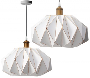 PENDUL WHITE APP240-1CP, 20x35 cm, ALB SI AURIU, DIN METAL, STIL MODERN, TU