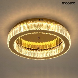 PLAFONIERA MOOSEE BORRA GOLD, REALIZATA DIN METAL SI STICLA, STIL MODERN - Img 2