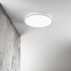 PLAFONIERA RAY PL D60, ALB, DIN ALUMINIU, STIL MODERN - Img 3