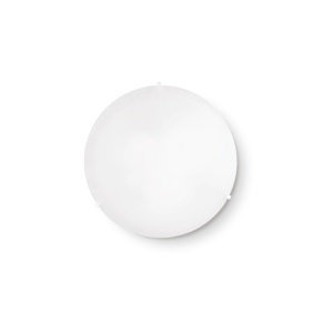 PLAFONIERA SIMPLY PL3, ALB, DIN STICLA, STIL MODERN