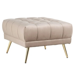 POUF HUXLEY KAKI QURTZ 903, S5124, CONFECTIONAT DIN METAL, SPUMA, LEMN SI 100% POLIESTER, STIL MODERN