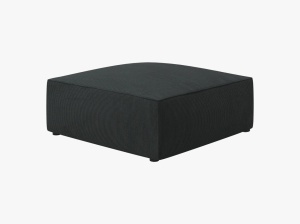 RABURET RUBY, NEGRU, CU TAPITERIE DIN CATIFEA REIATA MATA, MICADONI