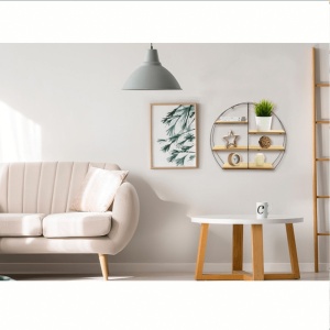RAFT DESIO TIP 2, NATURAL/NEGRU, DIN LEMN SI METAL, STIL MODERN, TK - Img 2