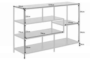 RAFT ORGANIZATOR, SLIM LINE 115CM, LEMN SI METAL, ARTIM GROUP SELECTION - Img 3