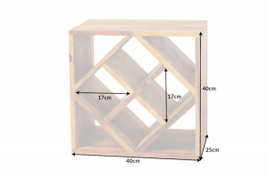 RAFT PENTRU STICLE/MASUTA, CUBUS 40CM, DIN LEMN MASIV, COD 41137 - Img 5