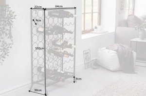 RAFT/SUPORT DEPOZITARE STICLE, STORAGE 100CM, COD 40861, DIN METAL, STIL INDUSTRIAL - Img 7
