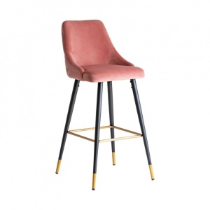 SCAUN BAR ROZ, COD 26375, DIN CATIFEA SI METAL, CARPI, STIL MODERN VIC