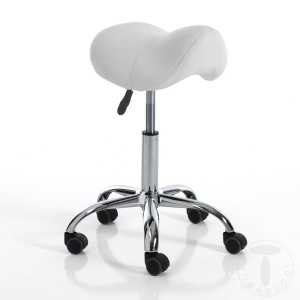 SCAUN CABINET, KAIO WHITE, METAL SI PIELE ECO, COD 4582 - Img 2