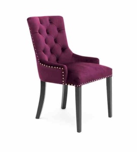 SCAUN CONFORTABIL AUGUST, BORDO/NEGRU, STIL CHESTERFIELD