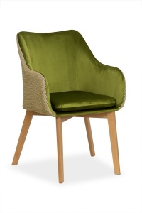 SCAUN CU BRATE LANCELOT VERDE/NATURAL - DESIGN SCANDINAV
