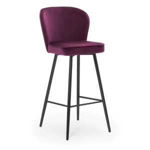SCAUN DE BAR AINE 80, BORDO/NEGRU, STIL MODERN, ATR