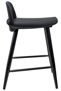 SCAUN DE BAR BOOGY 60, NEGRU, CONFECTIONAT DIN METAL SI LEMN, STIL MODERN - Img 2