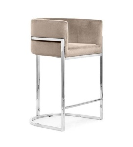 SCAUN DE BAR CASINO 60, BEJ/CROM, STIL MODERN