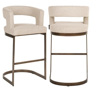 SCAUN DE BAR ELLIS BISCOTTI, S4783, CONFECTIONAT DIN METAL, SPUMA SI 100% POLIESTER, RICHMOND INTERIORS