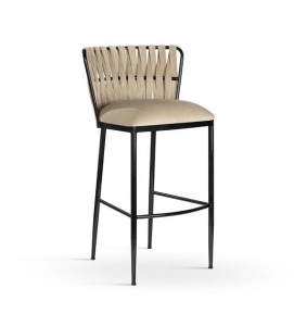 SCAUN DE BAR HORDIA 70, BEJ/NEGRU, STIL MODERN