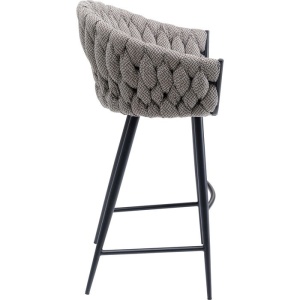 SCAUN DE BAR KNOT MARO, CONFECTIONAT DIN POLIESTER, PIELE ECOLOGICA SI METAL, STIL MODERN - Img 2