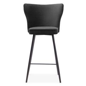 SCAUN DE BAR MODENA 70, NEGRU/NEGRU, STIL MODERN
