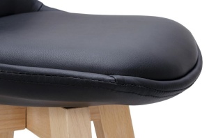 SCAUN DE BAR NEGRU HOKER SLIM SOFT STIL MODERN B2 - Img 4