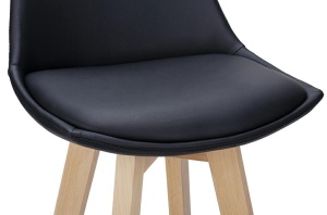 SCAUN DE BAR NEGRU HOKER SLIM SOFT STIL MODERN B2 - Img 6
