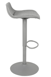 SCAUN DE BAR SNAP BAR TAP, GRI, CONFECTIONAT DIN METAL SI PLASTIC, STIL MODERN - Img 3