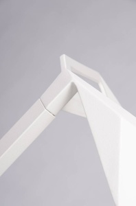 SCAUN DE BAR SPLIT PREMIUM ALB, DIN ALUMINIU, STIL MODERN, B2 - Img 5